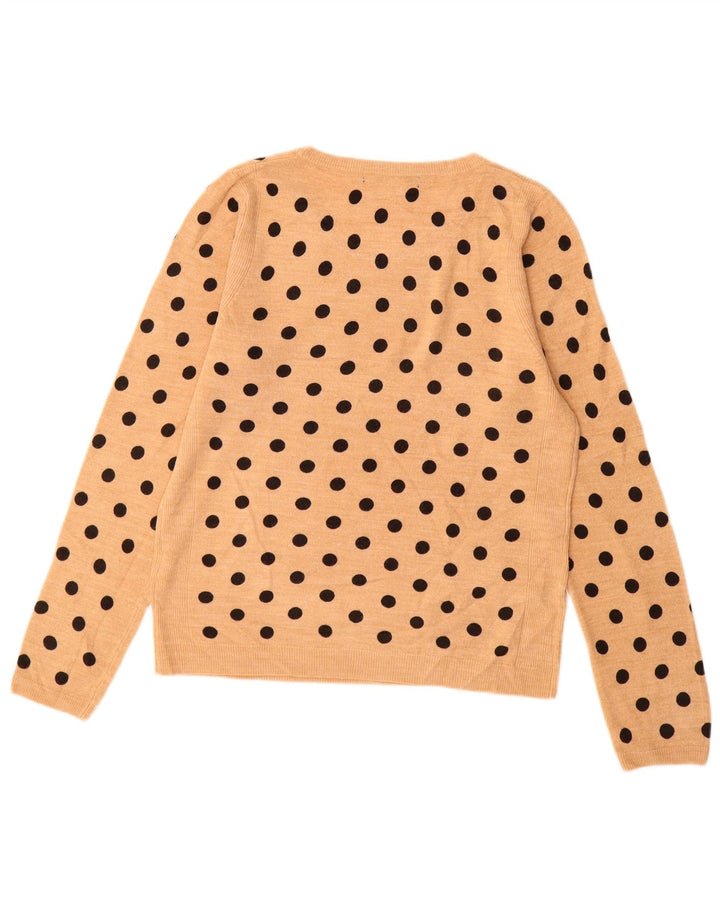 MARKS & SPENCER Maglione da donna con scollo a barca UK 10 Piccolo Beige