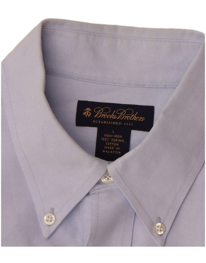 Camicia da uomo Brooks Brothers grande in cotone blu