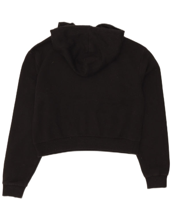Felpa con cappuccio oversize corta da donna Vans UK 6 XS cotone nero