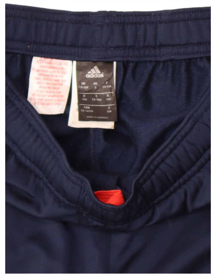 Pantaloni da tuta da ragazzo Adidas Joggers 13-14 anni in poliestere blu navy