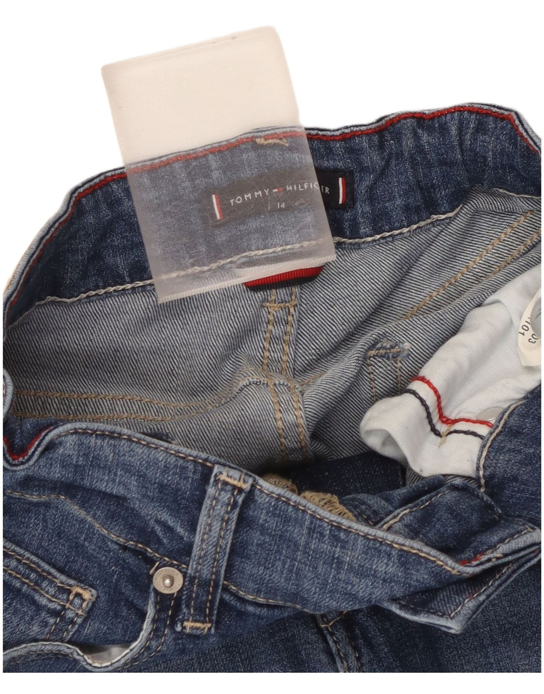 Jeans slim da bambino Tommy Hilfiger 13-14 anni W28 L29 Blu