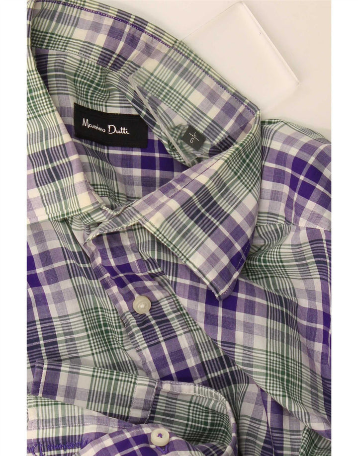 Camicia da uomo Massimo Dutti a quadri grandi multicolori