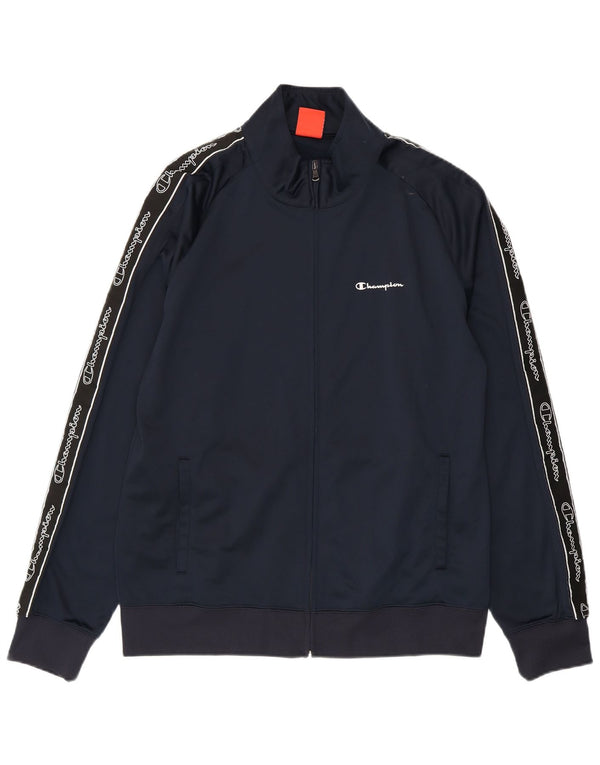 Giacca da tuta grafica da uomo Champion XL in poliestere blu navy