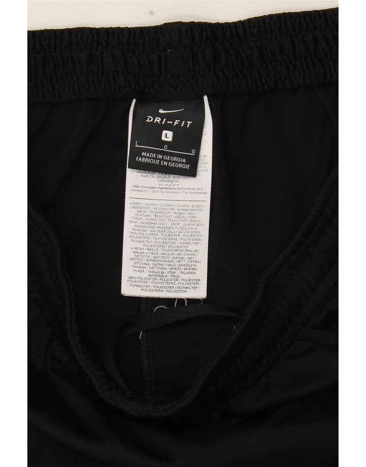 Pantaloni da tuta Nike Dri Fit da uomo, grandi, in poliestere color block nero
