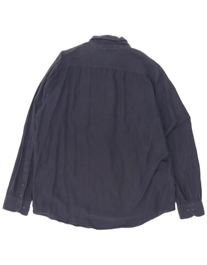 Camicia da uomo Regular Fit Tommy Hilfiger 2XL Blu Navy Colourblock