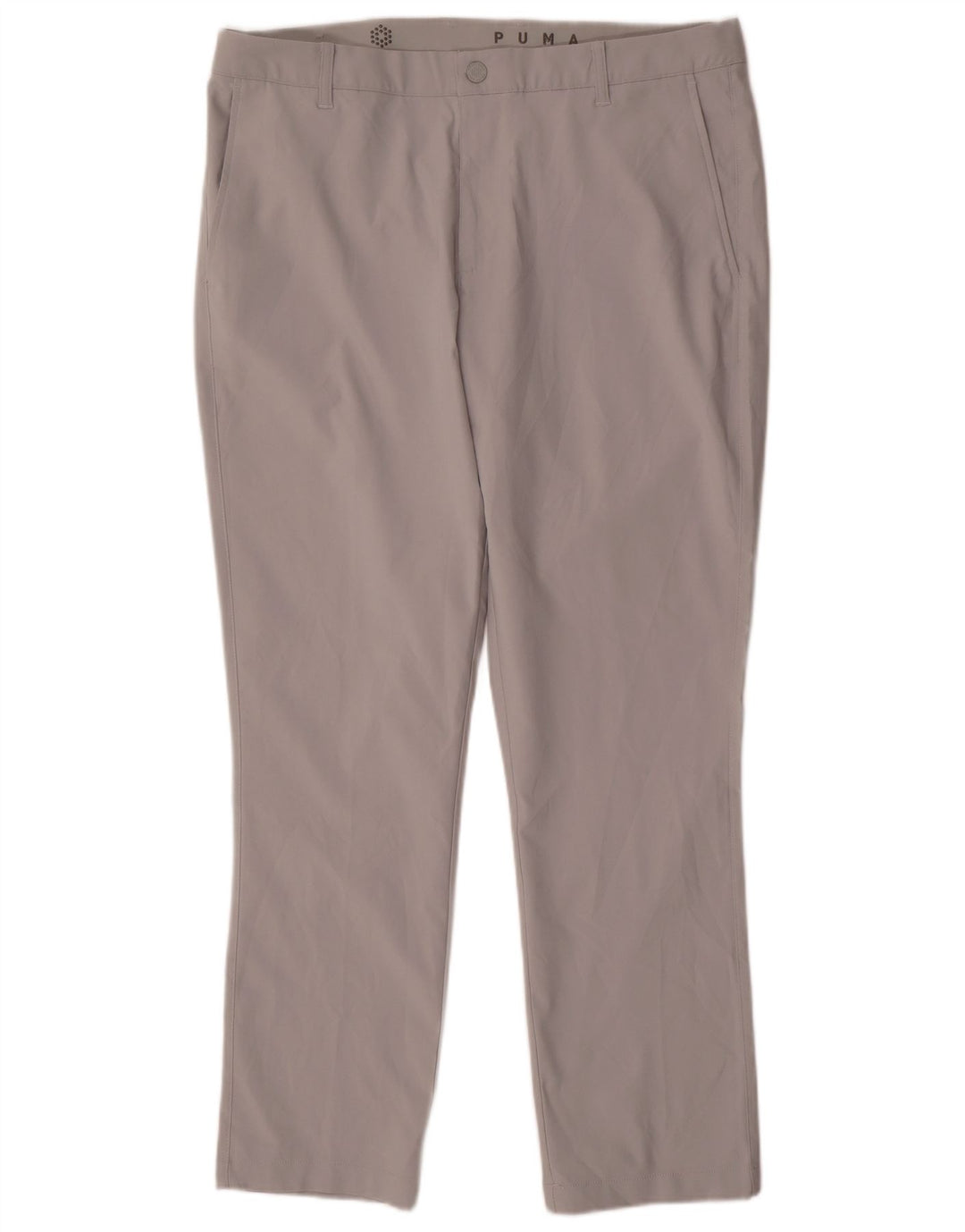 Pantaloni chino dritti da uomo Puma W36 L30 poliestere grigio