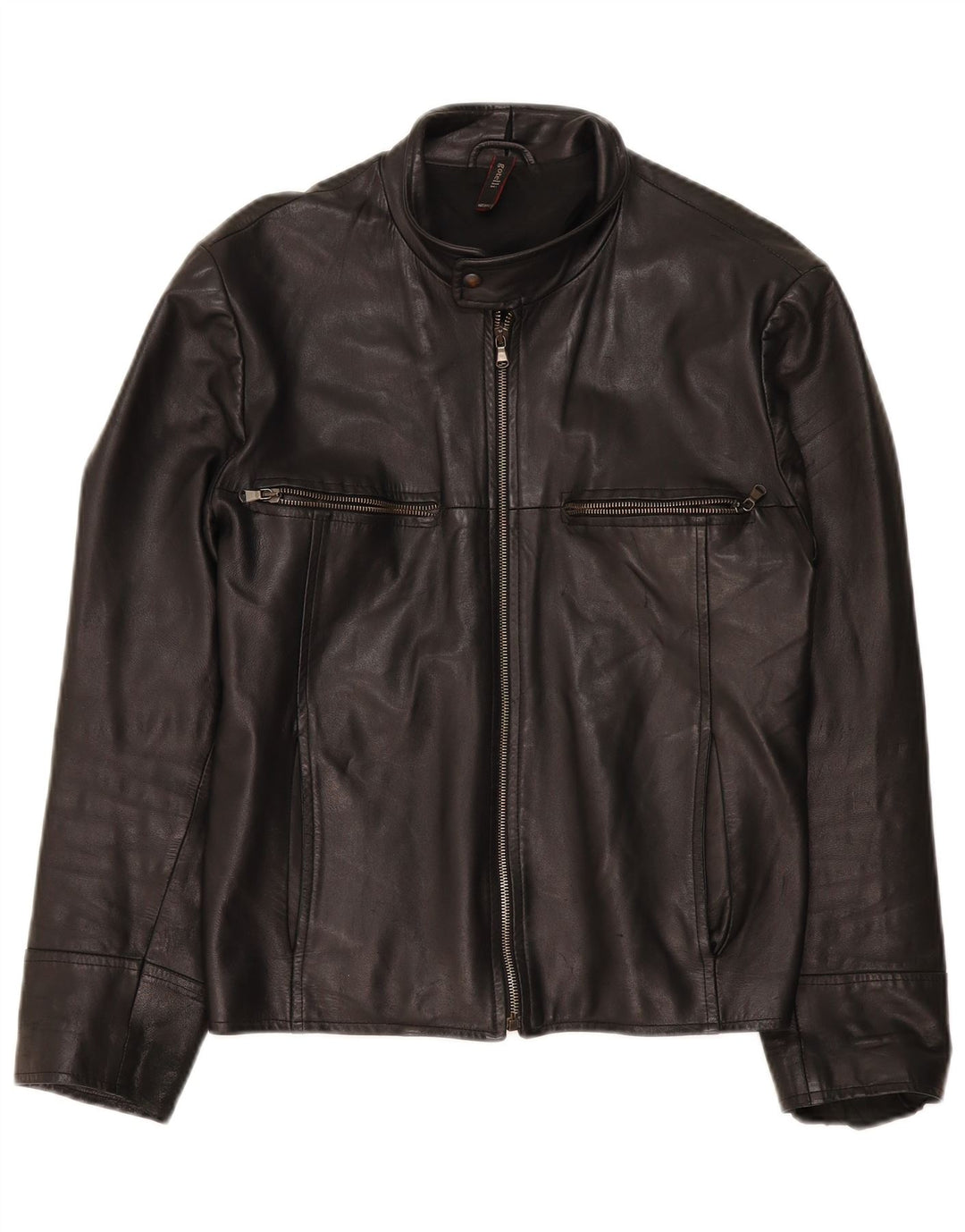 Giacca in Pelle Uomo Gotelli IT 46 Small Pelle Nera