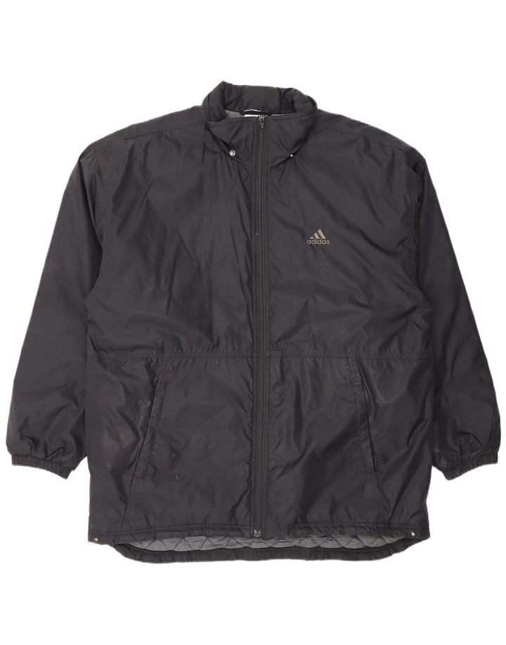 Giacca a vento Adidas da uomo vestibilità ampia UK 44/46 grande nera in poliammide