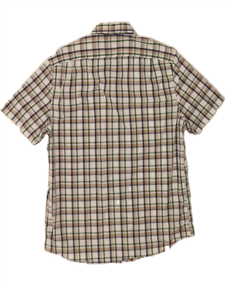NAUTICA Mens Short Sleeve Shirt Medium Multicoloured Check Cotton Vintage Nautica and Second-Hand Nautica from Messina Hembry 