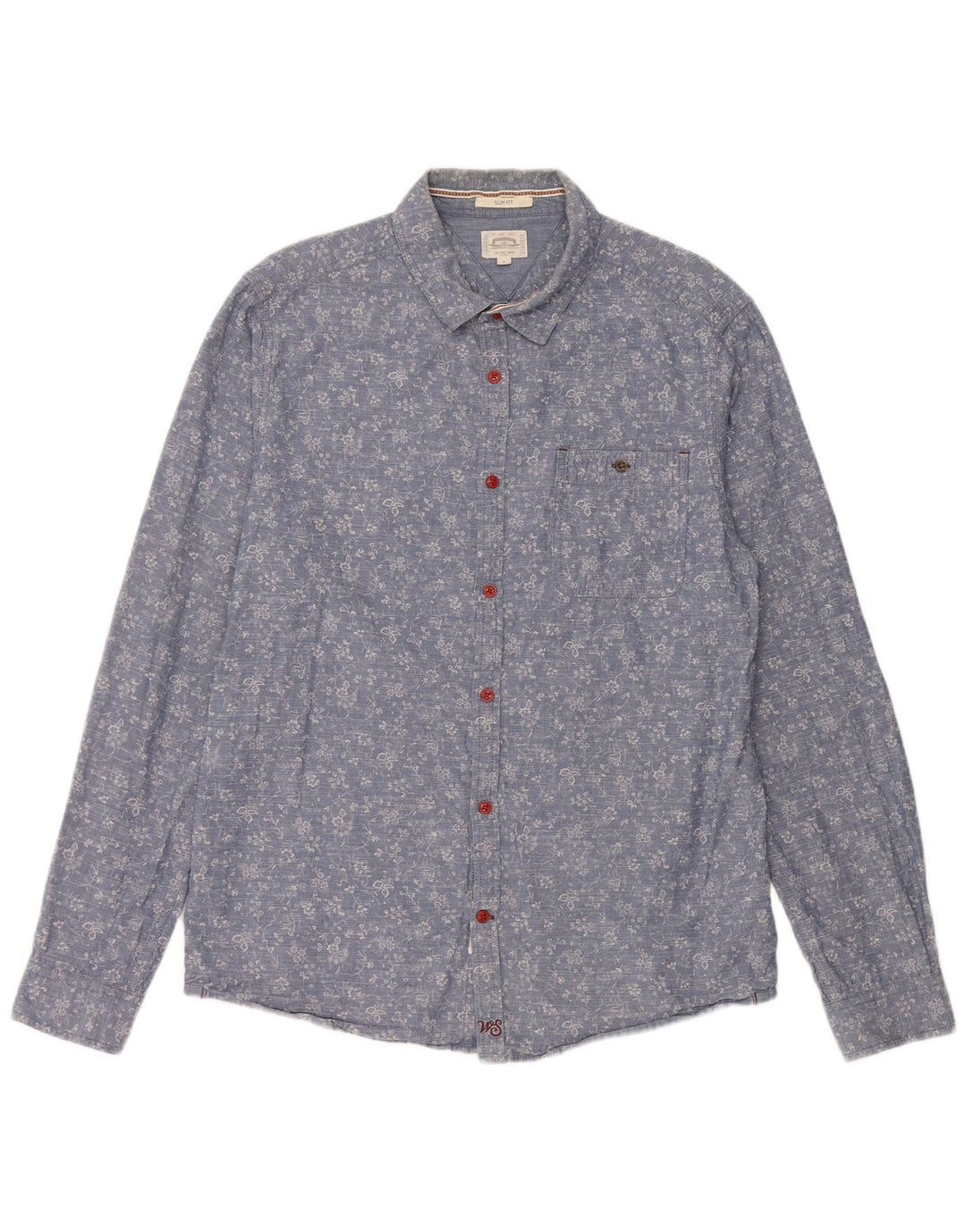 Camicia slim fit da uomo White Stuff, cotone floreale blu grande
