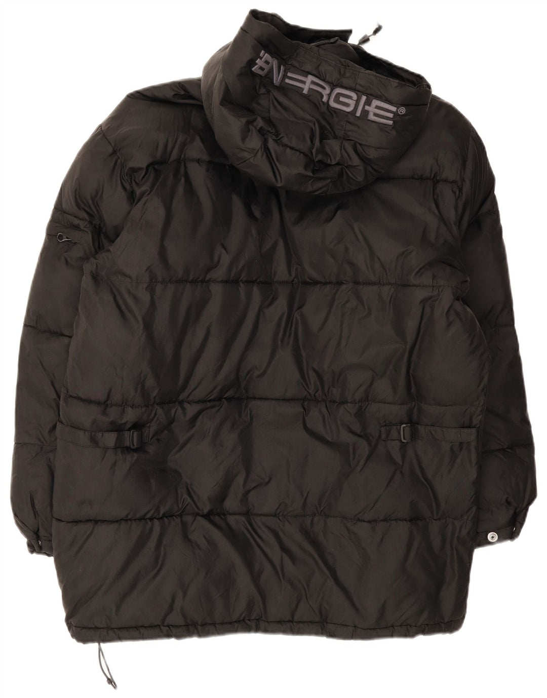 Giacca imbottita con cappuccio grafico da uomo Energie UK 38 nylon nero medio