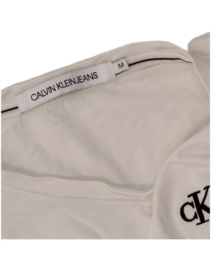 CALVIN KLEIN T-shirt da donna Top UK 14 Medium White