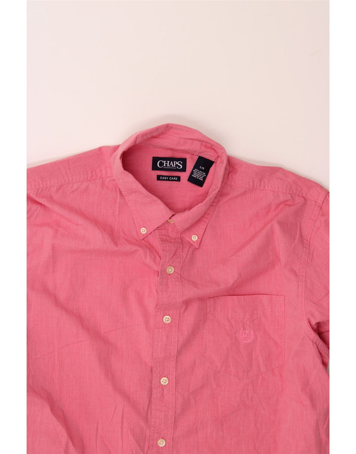 CHAPS Mens Easy Care Shirt Large Pink Cotton Vintage Chaps and Second-Hand Chaps from Messina Hembry 