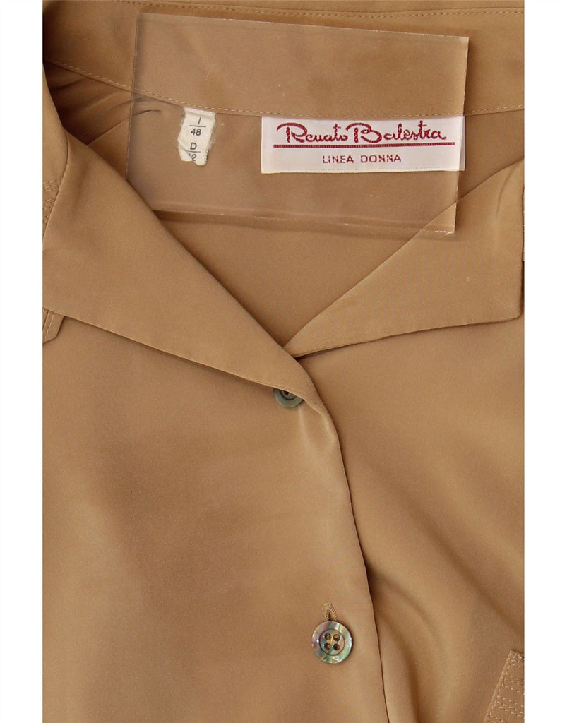 RENATO BALESTRA Womens Shirt Blouse IT 48 XL Beige Vintage Renato Balestra and Second-Hand Renato Balestra from Messina Hembry 