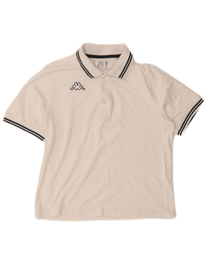 Polo Kappa da uomo di colore bianco medio