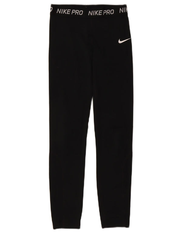 Leggings grafici Nike da donna UK 4 XS poliestere nero