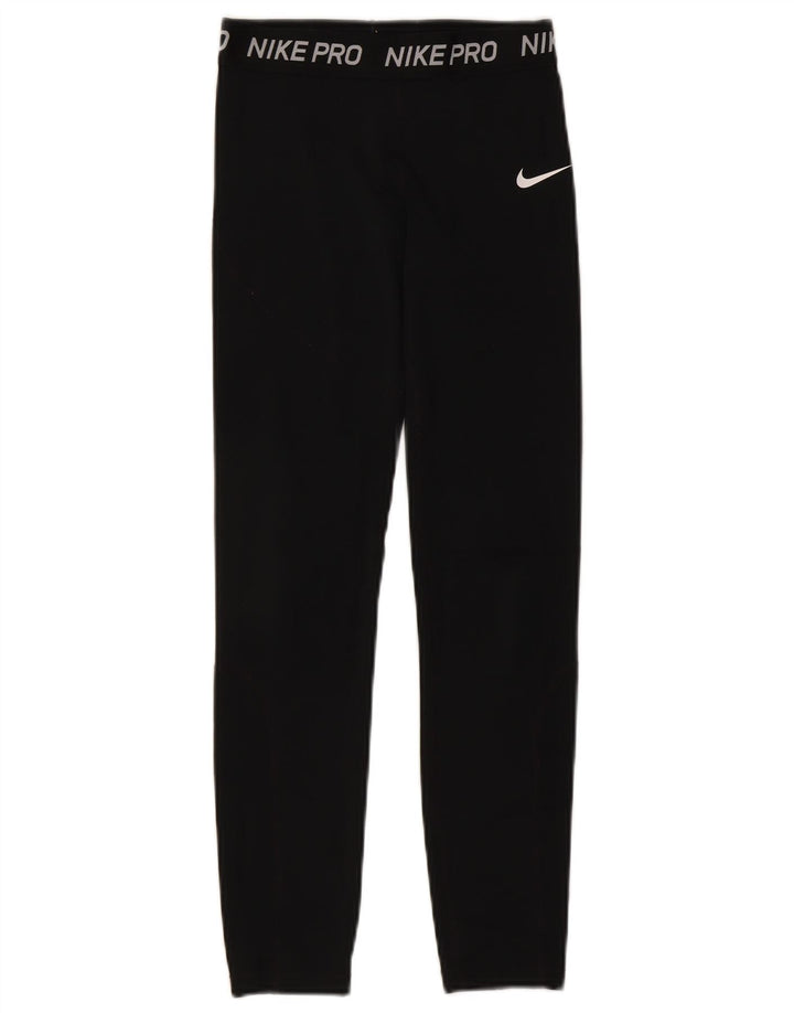 Leggings grafici Nike da donna UK 4 XS poliestere nero