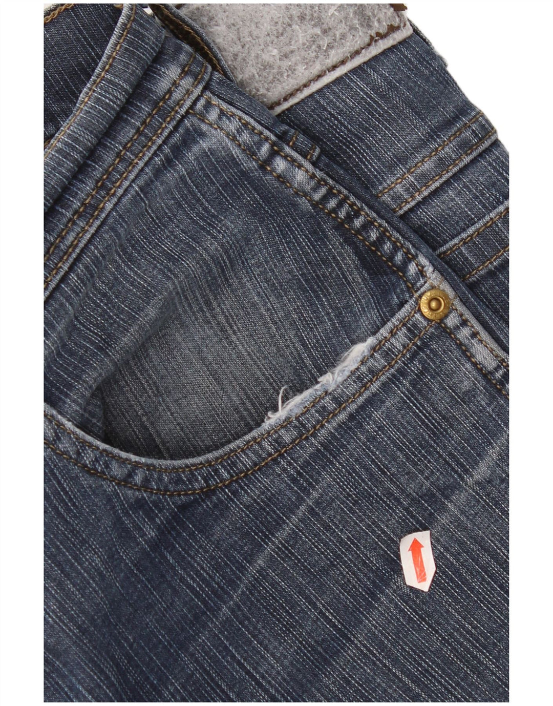 Jeans dritti vestibilità regolare da donna Wrangler W34 L30 cotone blu