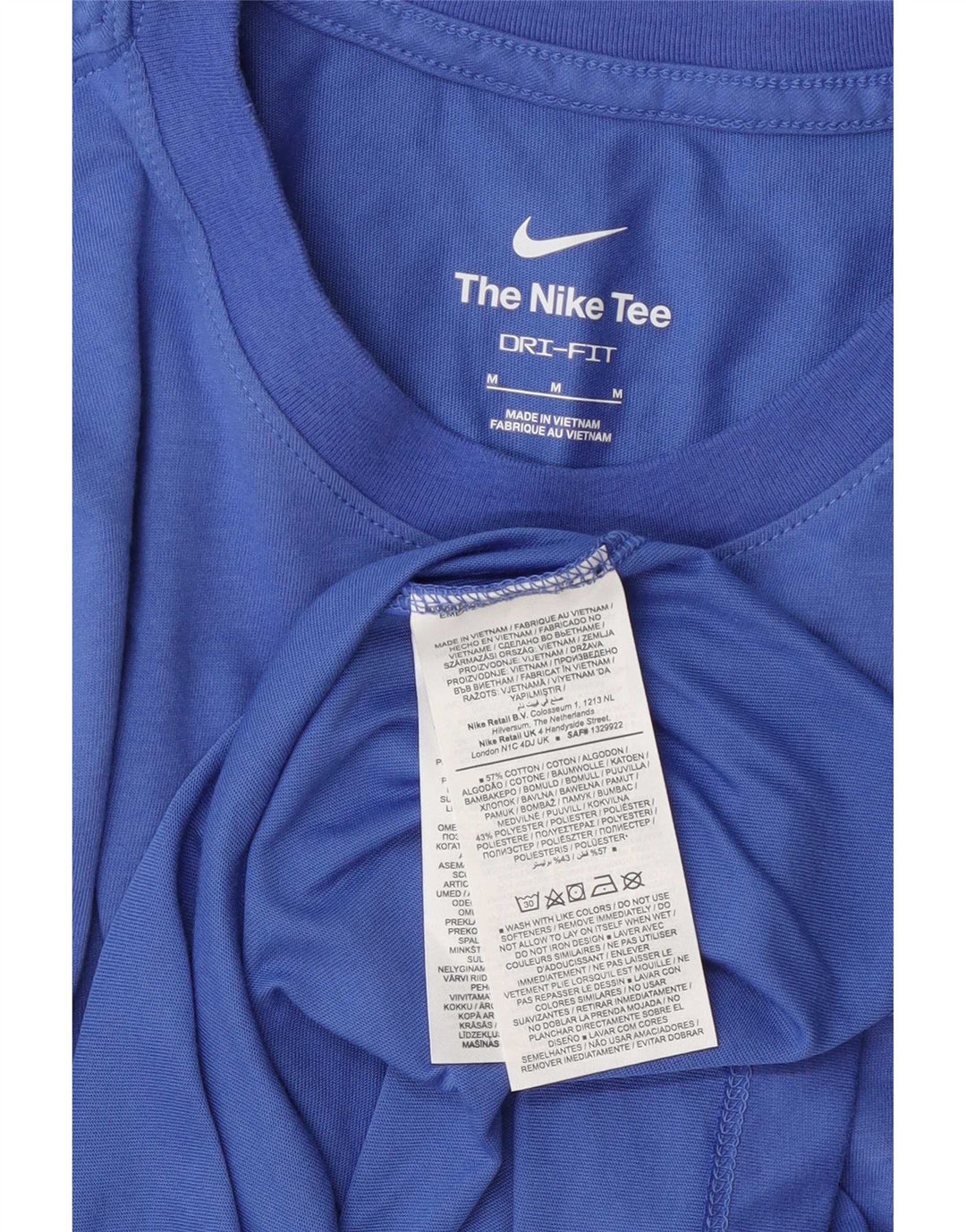 T-shirt grafica da uomo Nike Top in cotone blu medio