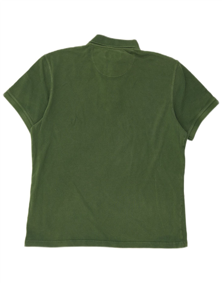 Polo da uomo Barbour grande in cotone verde
