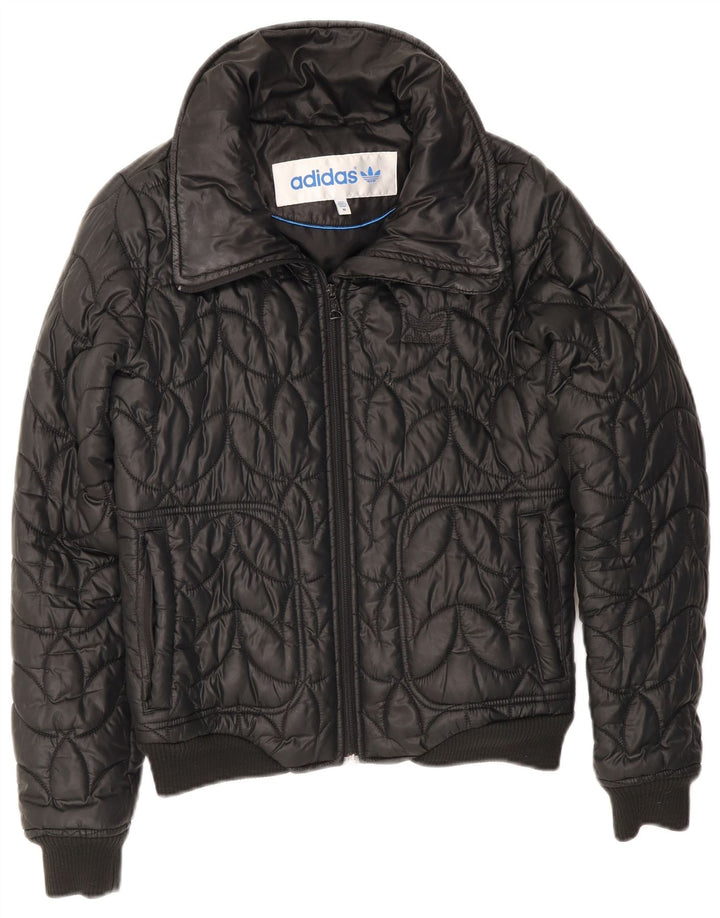 Giacca imbottita bomber da donna Adidas UK 12 poliestere nero medio