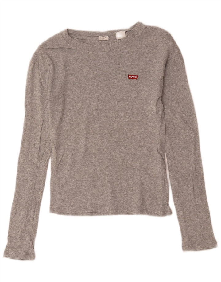 Levi's Donna Top Manica Lunga UK 2 2XS Cotone Grigio