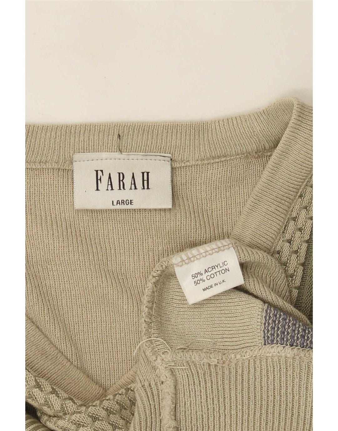 Maglione da uomo con scollo a V Farah, grande acrilico geometrico verde
