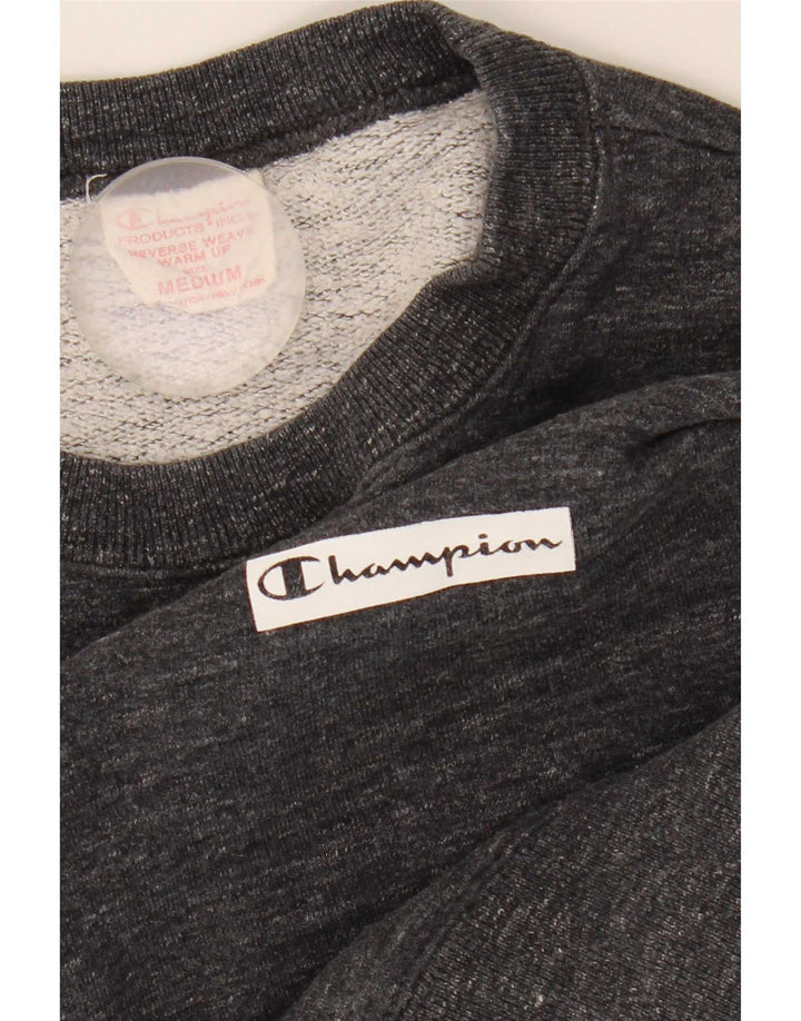 Maglione maglione girocollo da uomo Champion in cotone screziato grigio medio