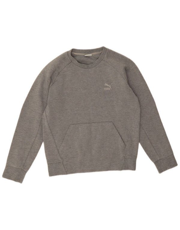 Felpa da uomo Puma Jumper XS in cotone grigio
