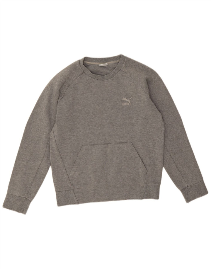 Felpa da uomo Puma Jumper XS in cotone grigio