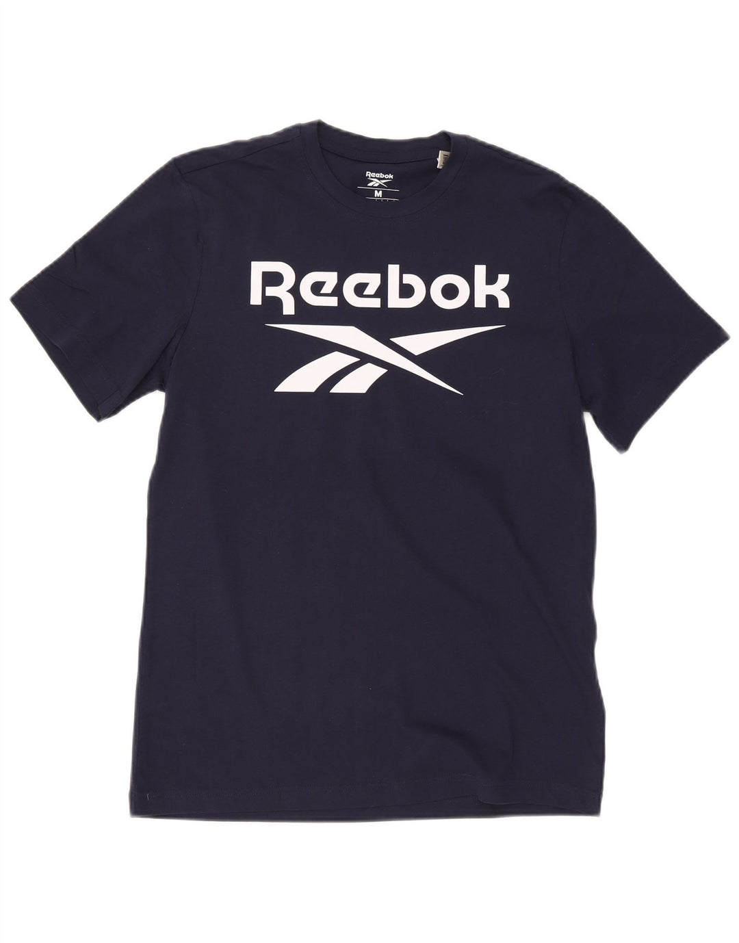 T-shirt grafica da uomo Reebok Top in cotone blu navy medio
