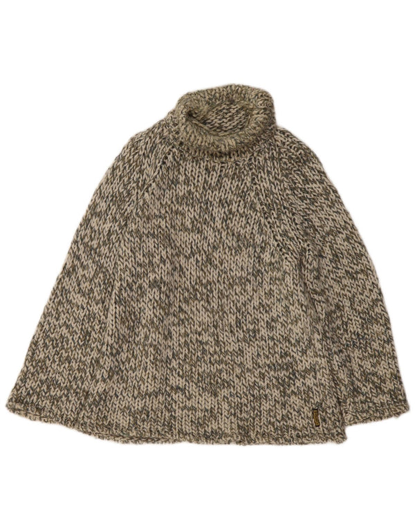 Maglione maglione a collo alto da donna Armani Jeans UK 14 Grigio medio chiazzato