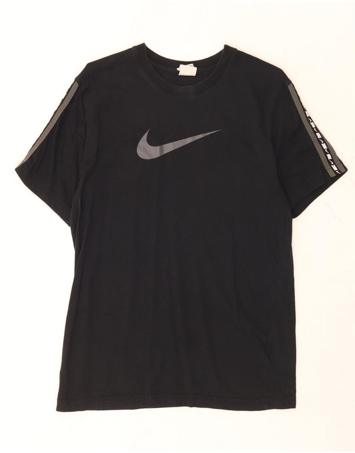 T-shirt grafica da uomo Nike Top in cotone nero medio