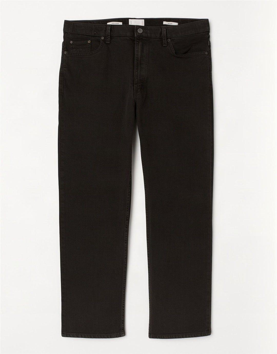 Jeans dritti vestibilità regolare da uomo Marks & Spencer W38 L31 cotone nero