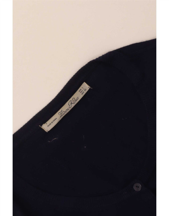 Maglione cardigan da donna Zara UK 14 grande blu navy