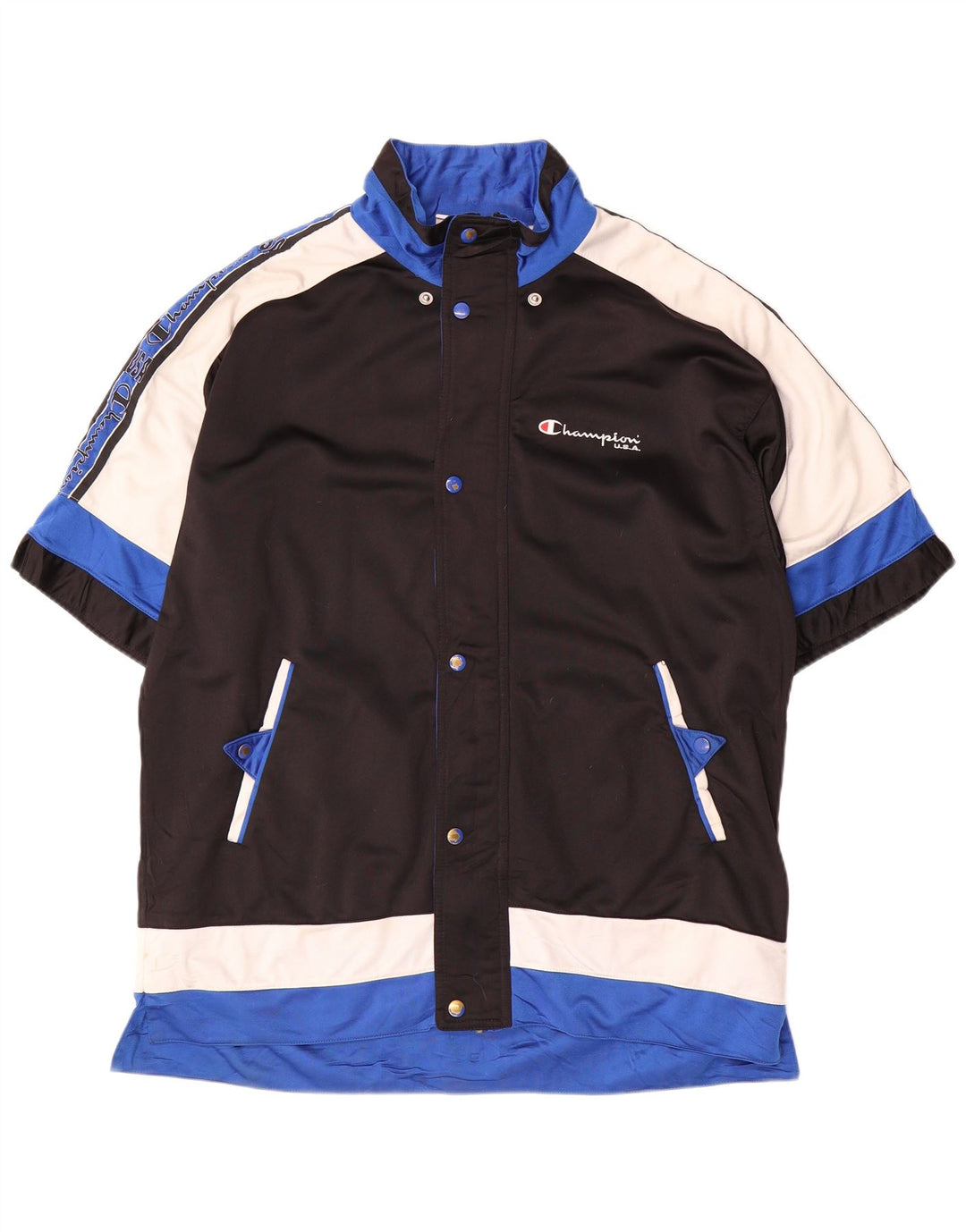 Giacca da tuta grafica da uomo Champion, grande, color block nero