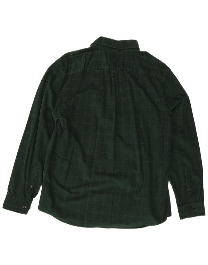 Camicia da uomo Marks & Spencer XL in cotone a quadri verdi