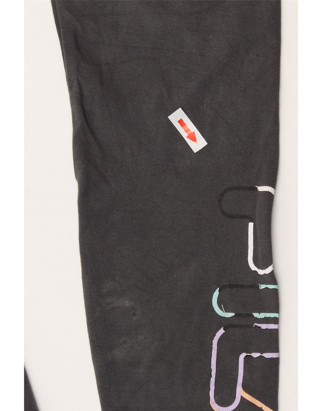 Leggings grafici da donna Fila UK 10 piccolo cotone grigio