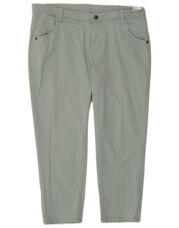 Pantaloni Capri slim fit da donna Weird Fish UK 14 Large W36 L23 Cotone verde