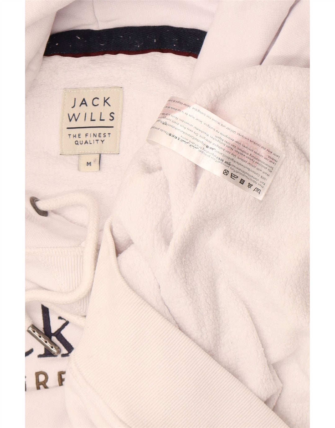 Maglione con cappuccio grafico da uomo Jack Wills in cotone bianco medio