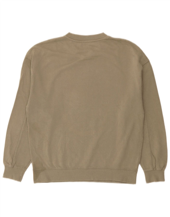 Felpa oversize da donna Zara, maglione UK 10, piccolo cotone kaki