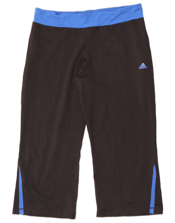 Pantaloni da tuta corti da donna Adidas UK 22 3XL Poliestere color block nero