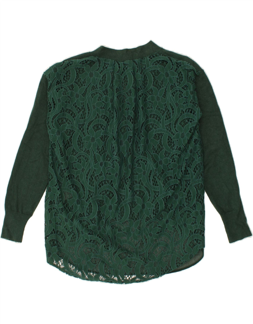OASIS Womens Lace Cardigan Top UK 10 Small Green Viscose Vintage Oasis and Second-Hand Oasis from Messina Hembry 