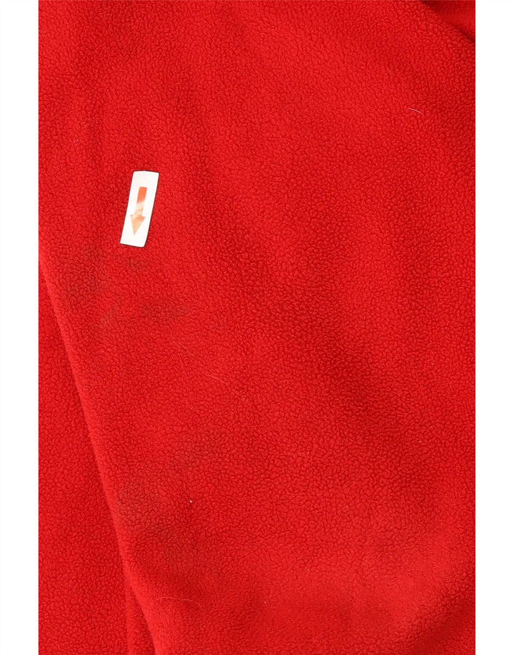 Maglione in pile da uomo con zip e collo Weird Fish XL rosso poliestere