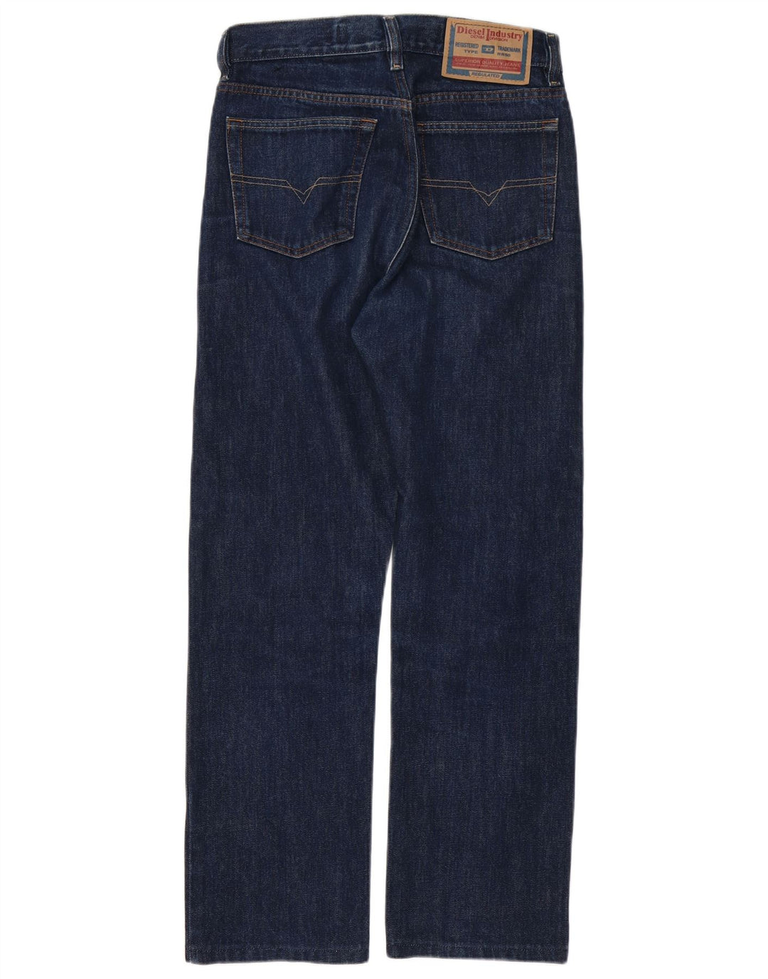 Jeans dritti da uomo Diesel W28 L28 in cotone blu navy