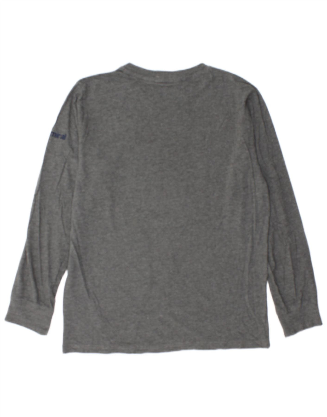 Top grafico da uomo Admiral a maniche lunghe in cotone screziato grigio medio