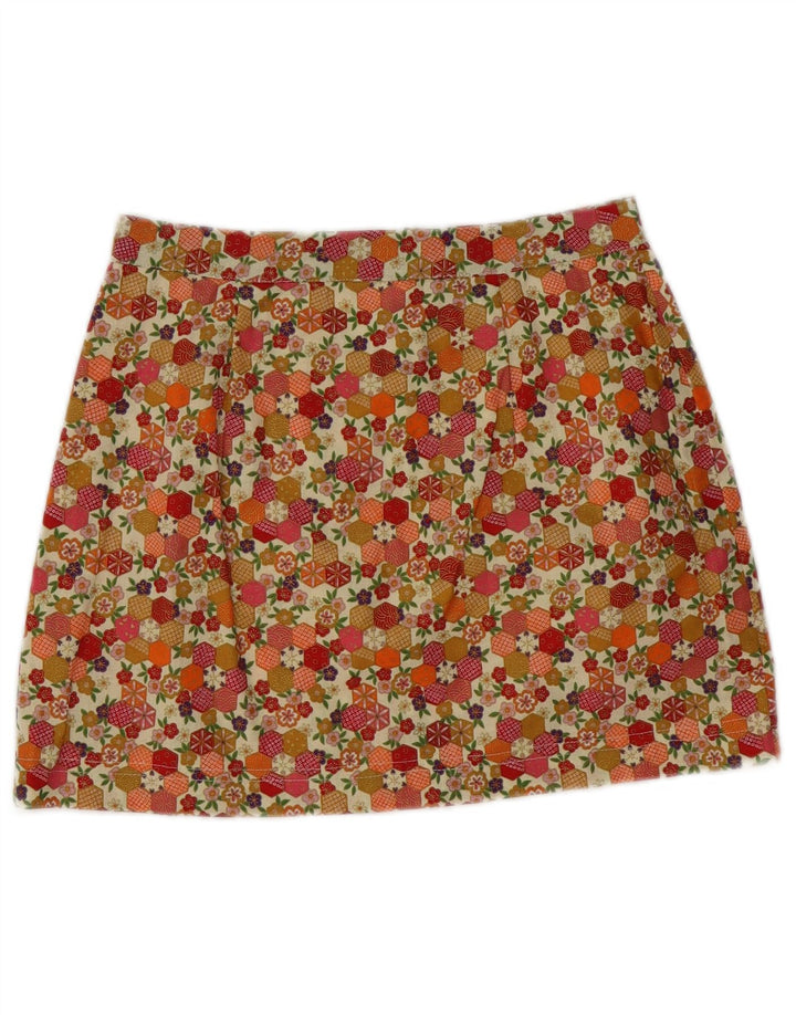 Minigonna vintage da donna W26 piccola floreale multicolore