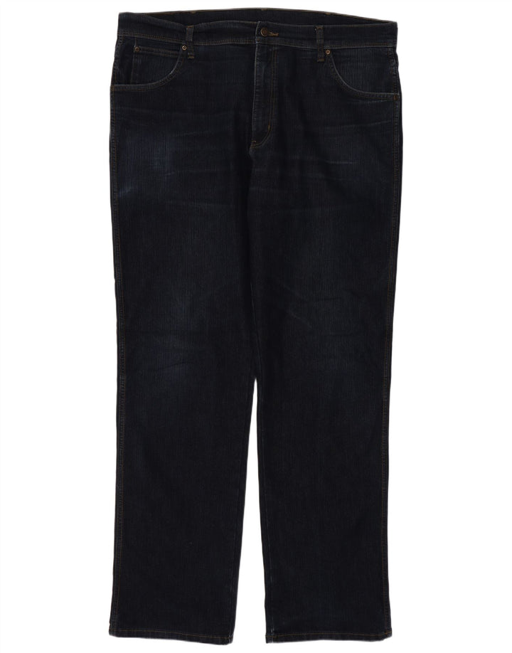 Jeans dritti Wrangler da donna vestibilità regolare W40 L34 cotone blu navy