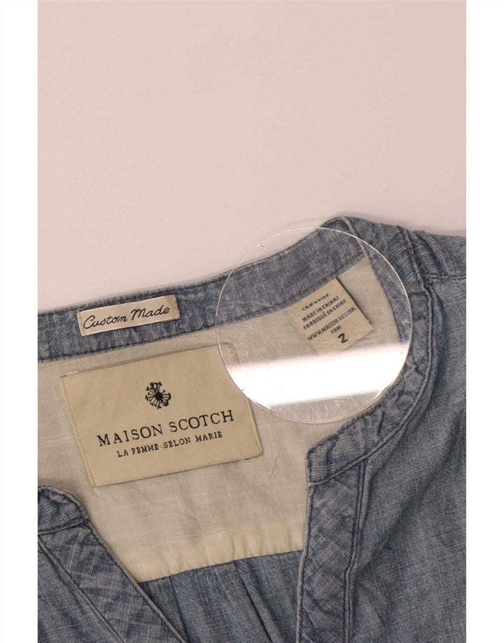 Camicia pullover da donna Maison Scotch US 2 XS in cotone blu