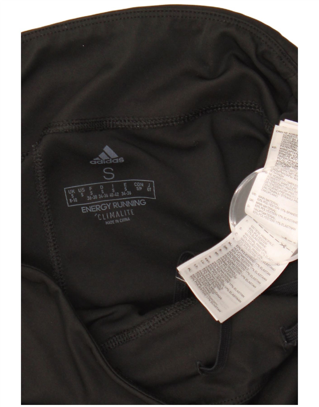 Leggings Climalite da donna ADIDAS UK 8/10 Small Poliestere nero